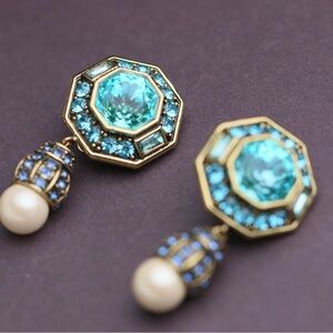 Heidi Daus “Lavish Layers” Crystal Drop Earrings